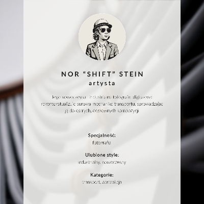 Canvas poster with a modern facade motif