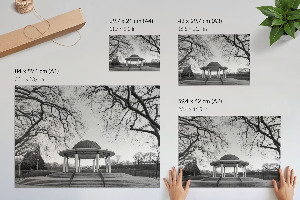 Wall poster depicting a city gazebo