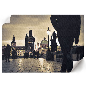 Canvas poster featuring a historic city