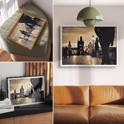 Canvas poster featuring a historic city