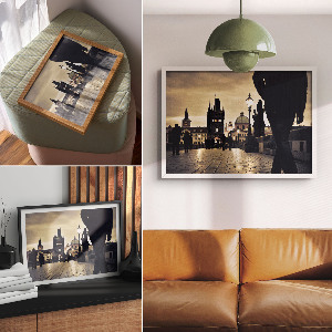 Canvas poster featuring a historic city