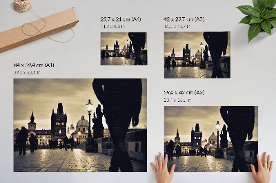 Canvas poster featuring a historic city