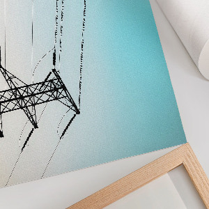 Modern wall art poster Birds on the wires