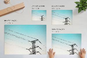 Modern wall art poster Birds on the wires