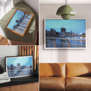 Wall poster Evening city