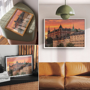 Canvas poster with Urban West design