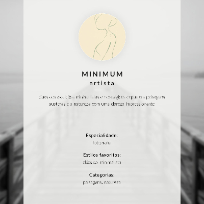 Modern wall art poster featuring a foggy surface