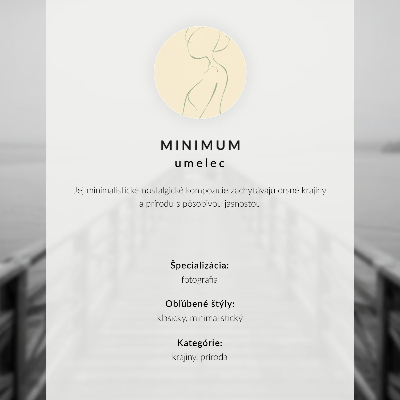 Modern wall art poster featuring a foggy surface