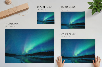Northern lights wall poster