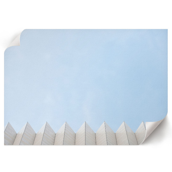 Canvas poster with a geometric facade design