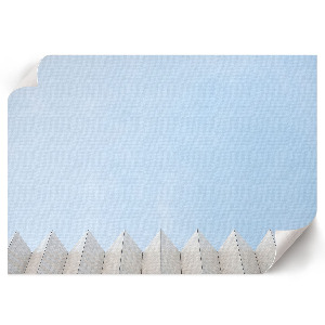 Canvas poster with a geometric facade design