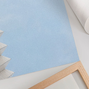 Canvas poster with a geometric facade design