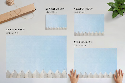 Canvas poster with a geometric facade design