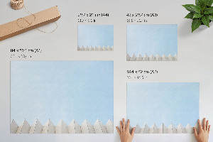 Canvas poster with a geometric facade design