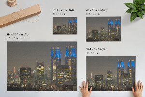 Night city wall poster