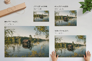 Modern wall art poster Lake tranquility