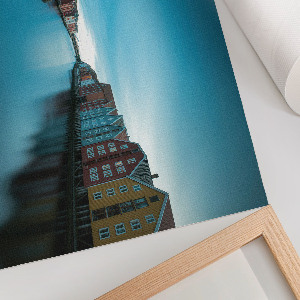 Premium wall art featuring colorful buildings