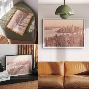Premium wall art featuring a city panorama