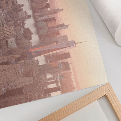 Premium wall art featuring a city panorama