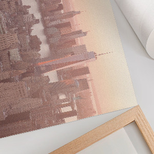 Premium wall art featuring a city panorama