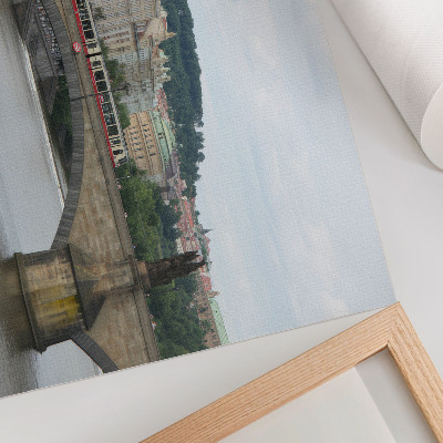 Canvas poster featuring an urban landscape
