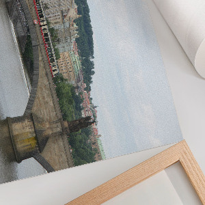 Canvas poster featuring an urban landscape