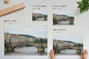 Canvas poster featuring an urban landscape