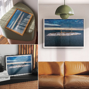 Wall poster with a winter landscape