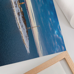 Wall poster with a winter landscape