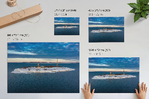 Wall poster with a winter landscape