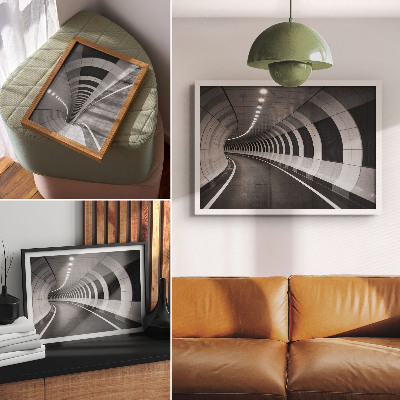 Wall poster with a modern tunnel design
