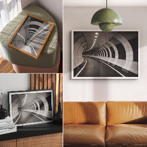 Wall poster with a modern tunnel design