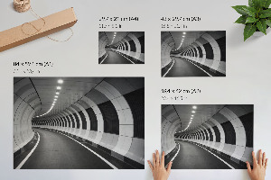 Wall poster with a modern tunnel design