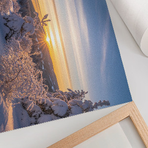 Premium wall art featuring a winter sunrise
