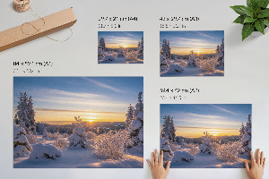 Premium wall art featuring a winter sunrise