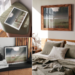 Canvas poster with forest scenery