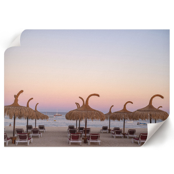 Premium wall art depicting a beach relaxation scene