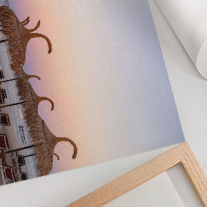 Premium wall art depicting a beach relaxation scene