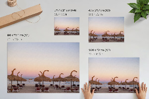 Premium wall art depicting a beach relaxation scene
