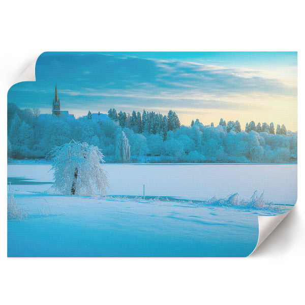 Canvas poster with a winter landscape