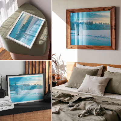 Canvas poster with a winter landscape