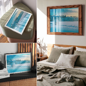 Canvas poster with a winter landscape