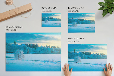 Canvas poster with a winter landscape