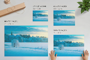 Canvas poster with a winter landscape