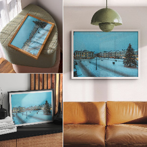 Modern wall art poster Winter city