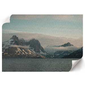 Canvas poster depicting a mountain panorama