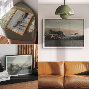 Canvas poster depicting a mountain panorama