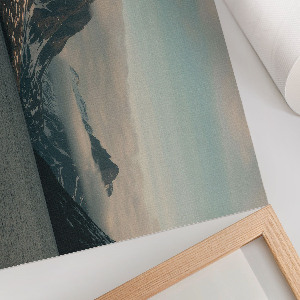 Canvas poster depicting a mountain panorama