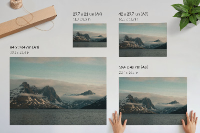 Canvas poster depicting a mountain panorama
