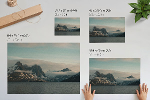 Canvas poster depicting a mountain panorama